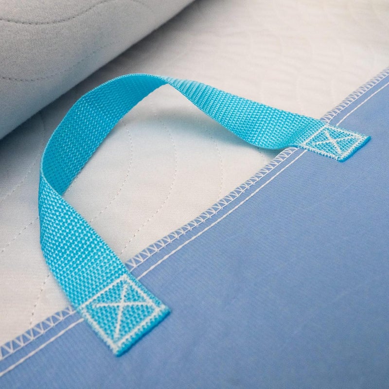 Gogreen Reusable Blue Underpads 34"×36" with 4-Layers Leakproof Protection - Washable Bed Pads for Incontinence Care (34"x36", 2 Packs) - Image 5